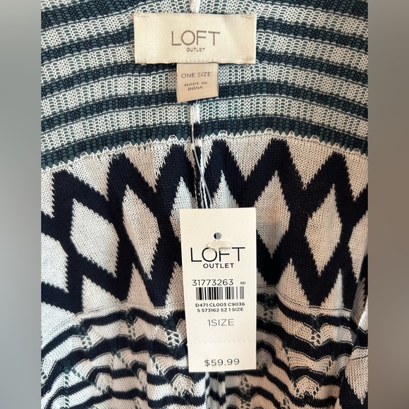 LOFT Black and White Shrug - Picture 3 of 4